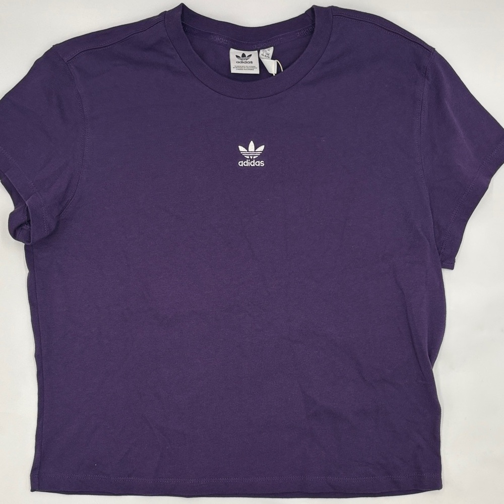 Adidas Originals Essentials Slim T-Shirt in Aurora Plum - Picture 1 of 7